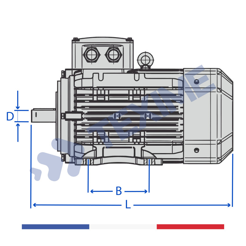 Moteurs triphasés MOT-1,5kW-1500-B34-90-95